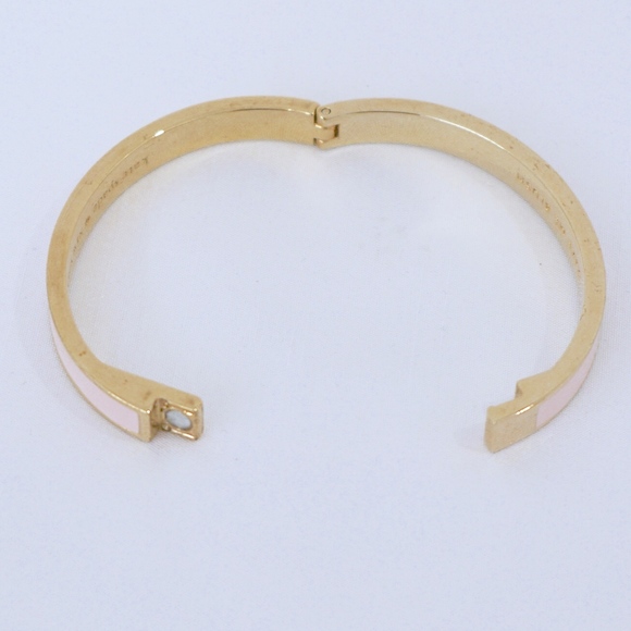 KATE SPADE~make me blush~HINGED BRACELET~PINK/GOLD - Picture 3 of 4